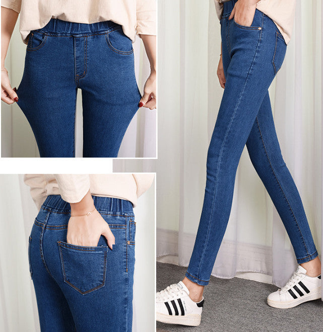 Women High Elastic Curvy Skinny Jeans