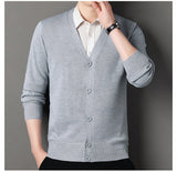 Men V-Neck Knit Cardigan