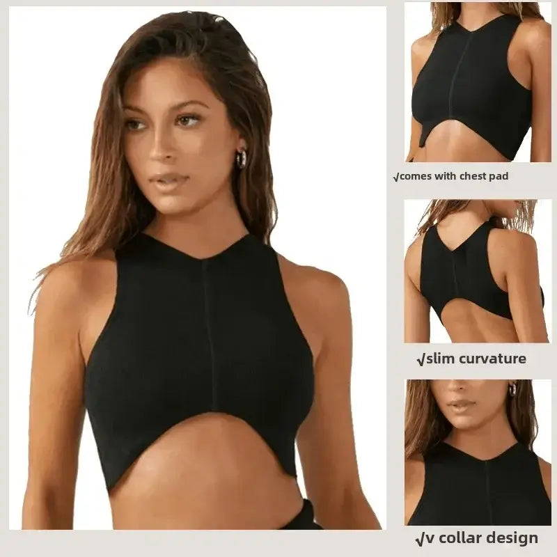 Women Shockproof Sports Bra Crop Tank