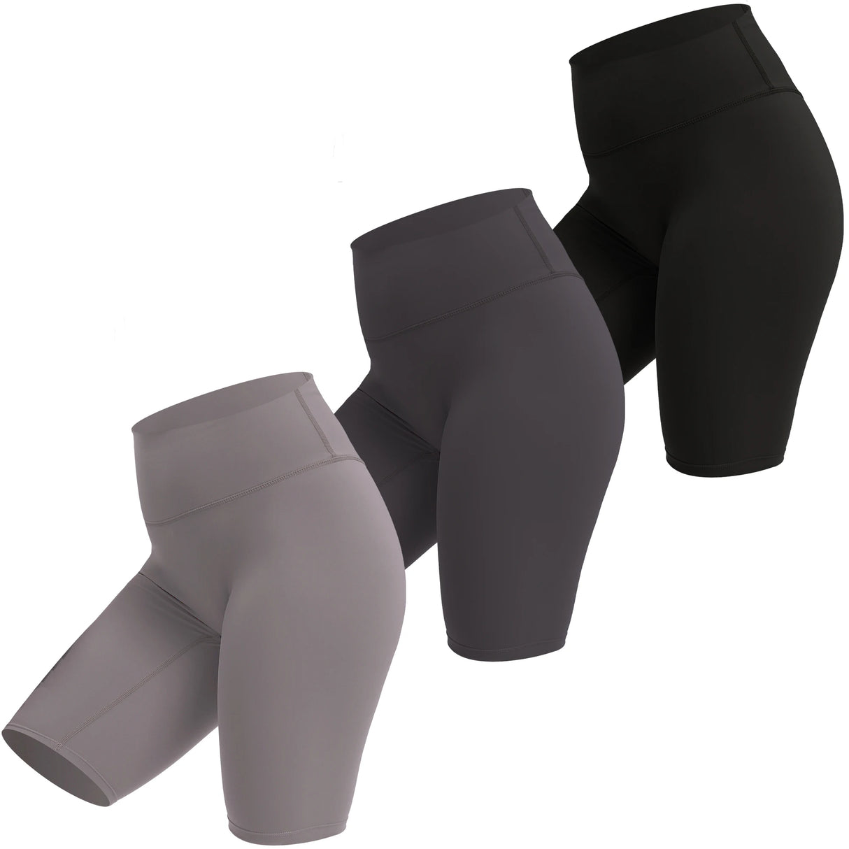 Women High Waist 3 Pocket Bike Shorts