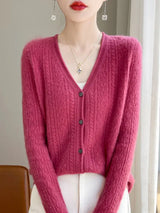 Women Merino Wool Cashmere Cardigan