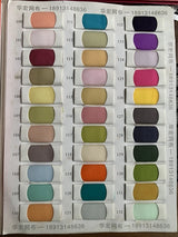 Color swatches featuring various shades for fabric selection, organized in a grid format.