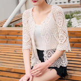 Women Crochet Lace Shrug Cardigan