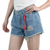 Women’s Ripped High Waist Tassel Jorts