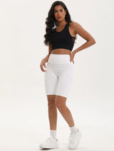 Women High Waist 3 Pocket Bike Shorts