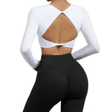 Women Open Back Long Sleeve Yoga Top