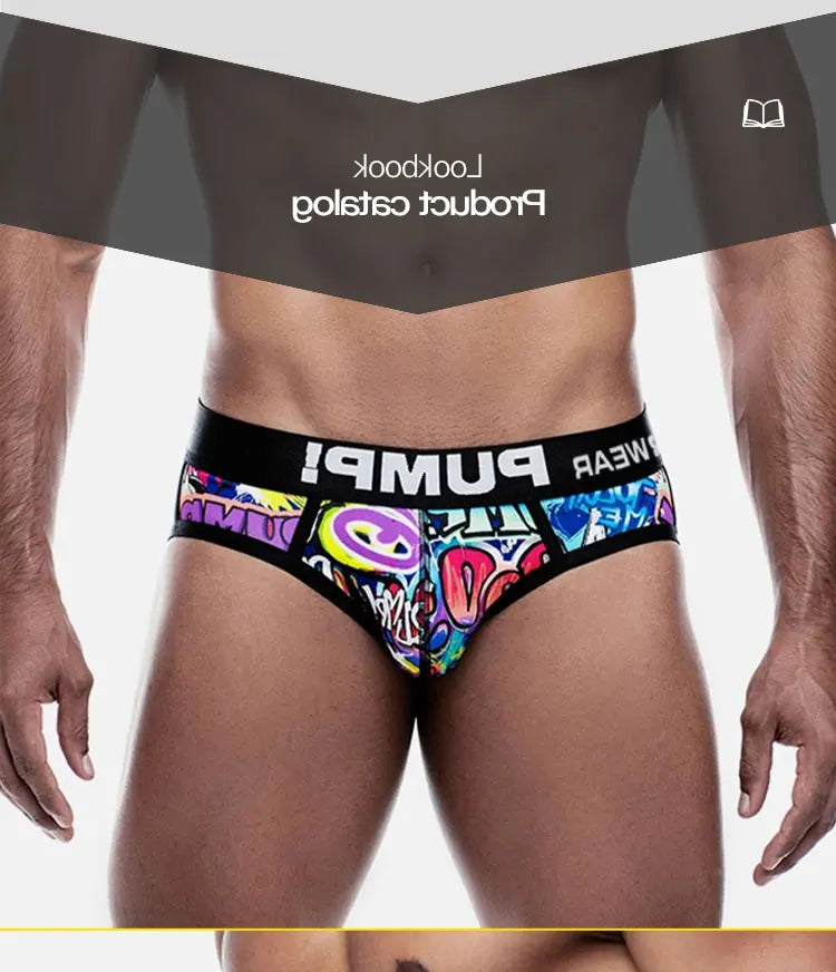 Men's Sexy Graffiti Briefs – Low Waist Jockstrap