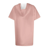 Women Oversized Short Sleeve Hoodie