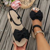 Women Platform Bow Tie Sandals Summer Slides