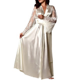 Women Ice Silk Pajama Nightdress Sexy Sleepwear 2025
