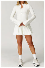 Women's Standing Collar Long Sleeve Yoga Jacket – Summer Training Top