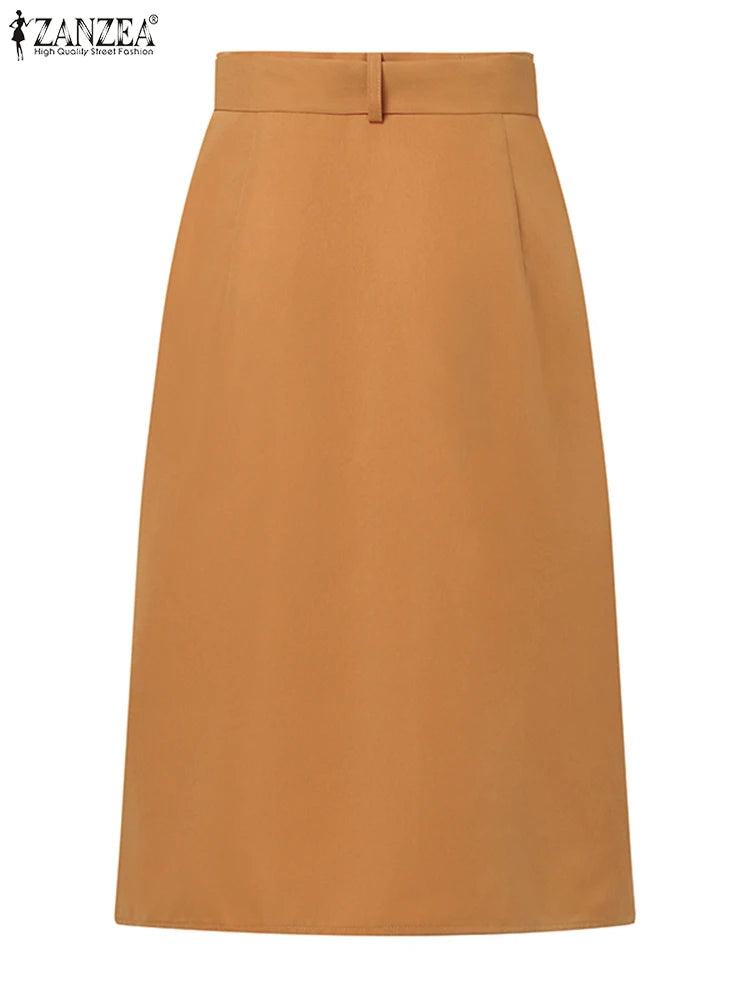 Women Buttoned Cargo Skirt