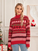 Women's Casual Striped Christmas Sweater