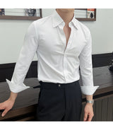Men Slim Striped Shirt