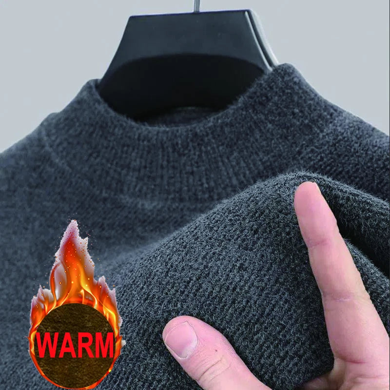 Men's Mink Cashmere O-Neck Sweater