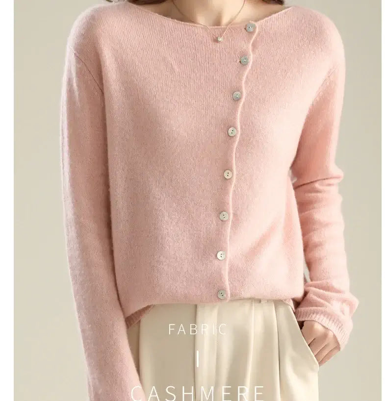Women Elegant Button Knit Cardigan