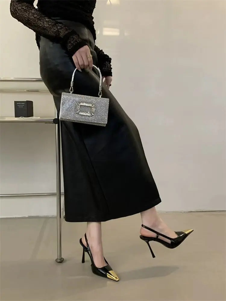 Metal Square Toe Stiletto Pumps – Summer 2025