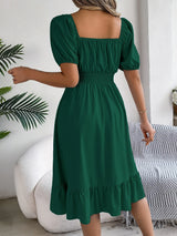 Women Square Neck Summer Dress