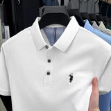 Men Cotton Embroidered Polo Shirt