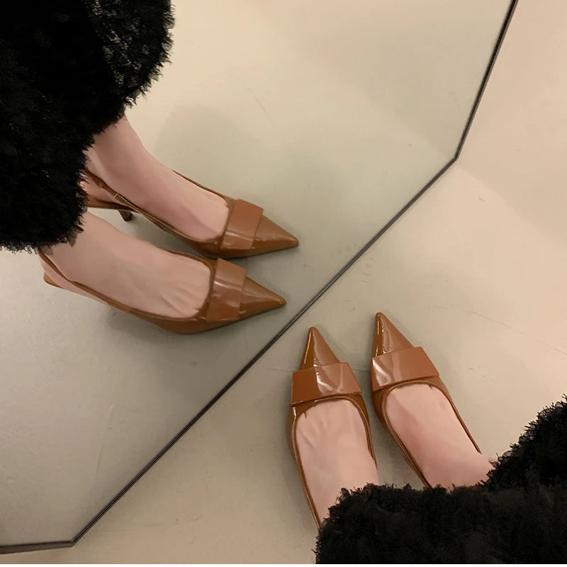 Pointed Toe Slingback Heels – Summer 2025