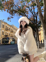Oversized Faux Fox Fur Winter Coat
