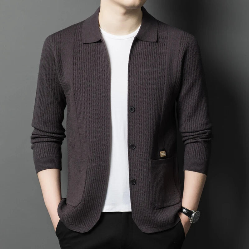 Men V-Neck Cardigan Sweater