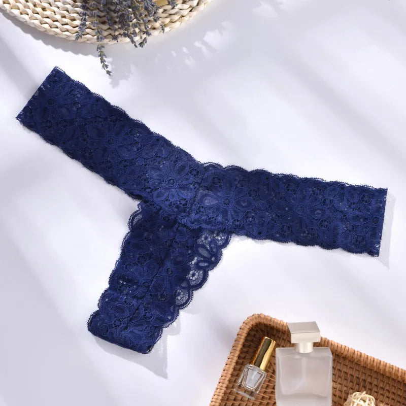 Women Rhinestone Thong Panties