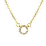 Women’s Golden Crystal Circle Necklace