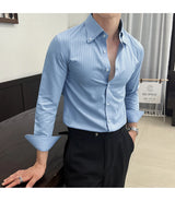 Men Slim Striped Shirt