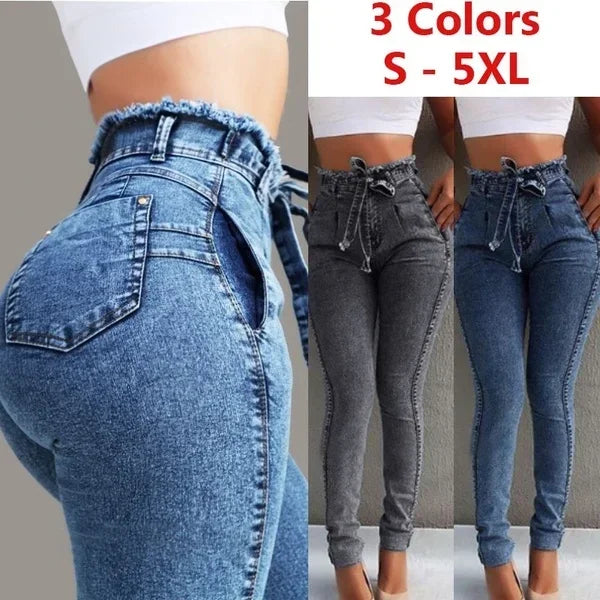 Women Plus Size Stretch Slim Pencil Jeans