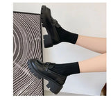 Women’s Office Black Loafers Low Heel Shoes