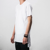 Men Long Hem Streetwear Tee