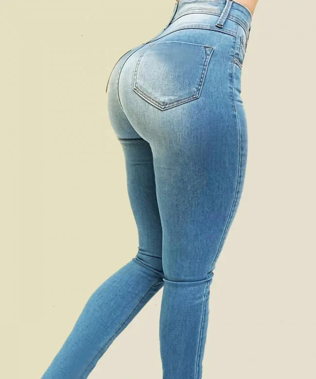 Women High Waist Pure Denim Jeans