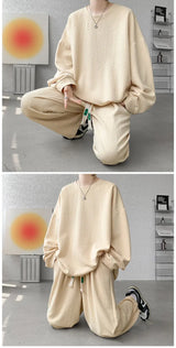 Men’s Plus Size Plain Tracksuit Set M–5XL