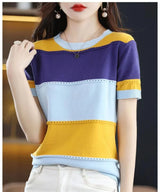 Women Ice Silk Knit T-Shirt