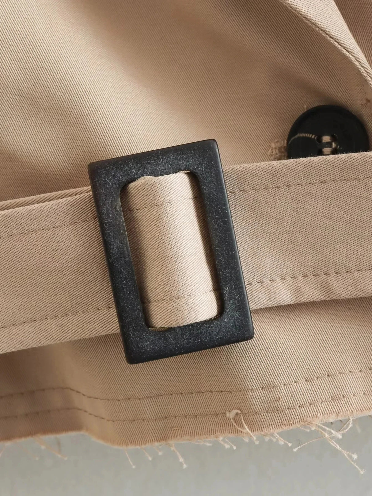 Vintage Cropped Belted Double Breasted Jacket