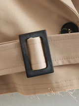 Vintage Cropped Belted Double Breasted Jacket