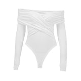 Y2K Black Long Sleeve Bodysuit – Party Clubwear