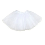 White tulle baby tutu skirt for girls, perfect for costumes and parties, light and fluffy design.
