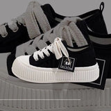 Women Canvas Shoes Soft Sole Lace Up Sneakers