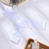 Women Rhinestone Thong Panties