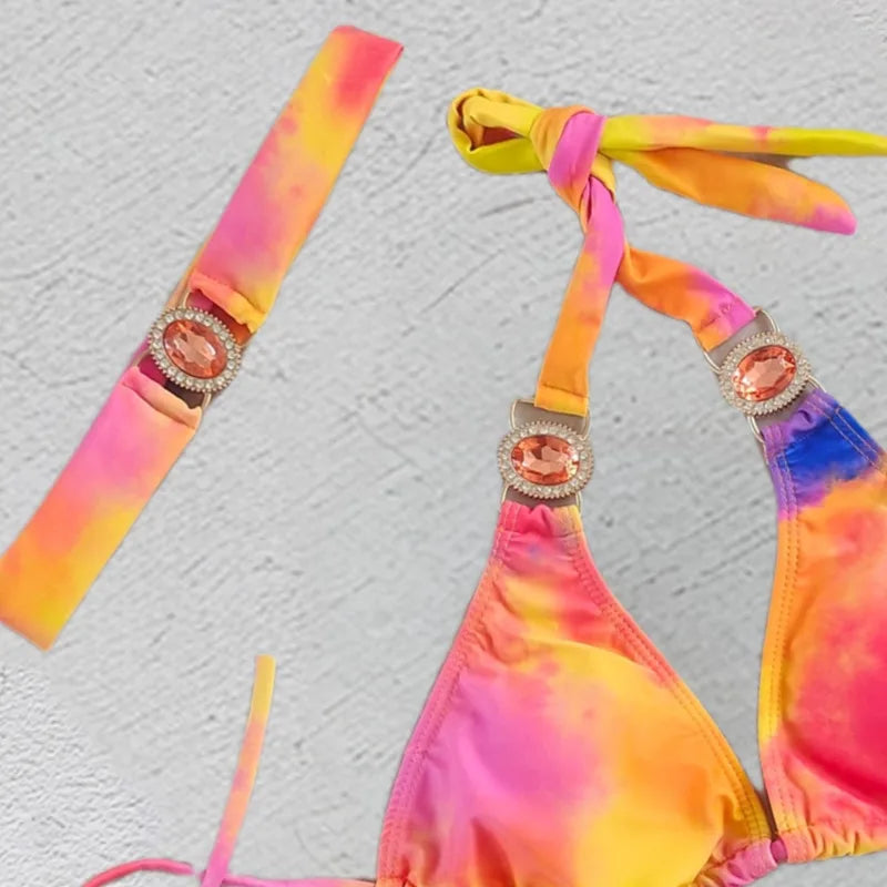 Rhinestone Push-Up Bikini