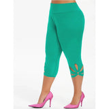 Women Plus Size Seamless Capri Leggings