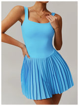 Women Pocket Pleated Sports Jumpsuit