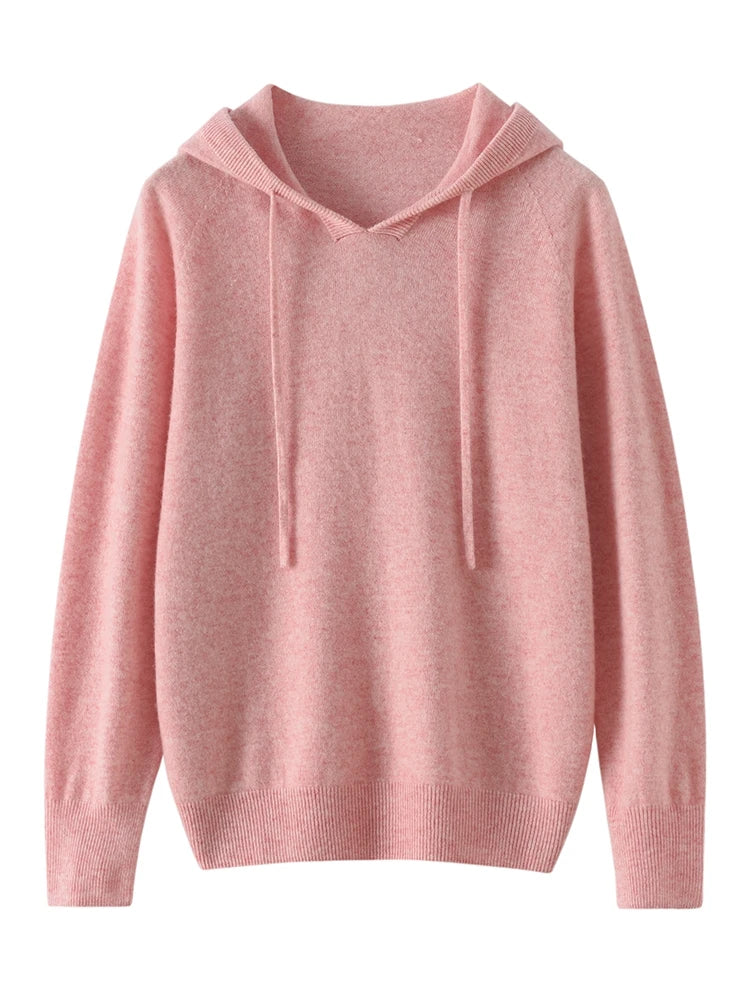 Women's 100% Cashmere Hooded Sweater