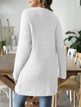 Women Long Sleeve Pocket Knit Cardigan