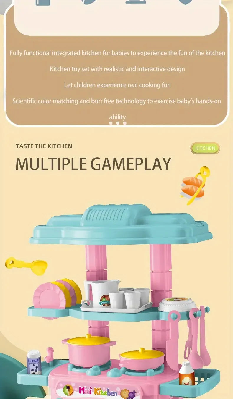 Kids Mini Kitchen Counter Play Set