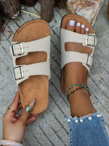 Women’s Luxury Square Toe Thick Sole Slides