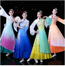 2025 Korean Hanbok Dress in various colors, featuring traditional design and floral patterns, ideal for women's cultural wear.