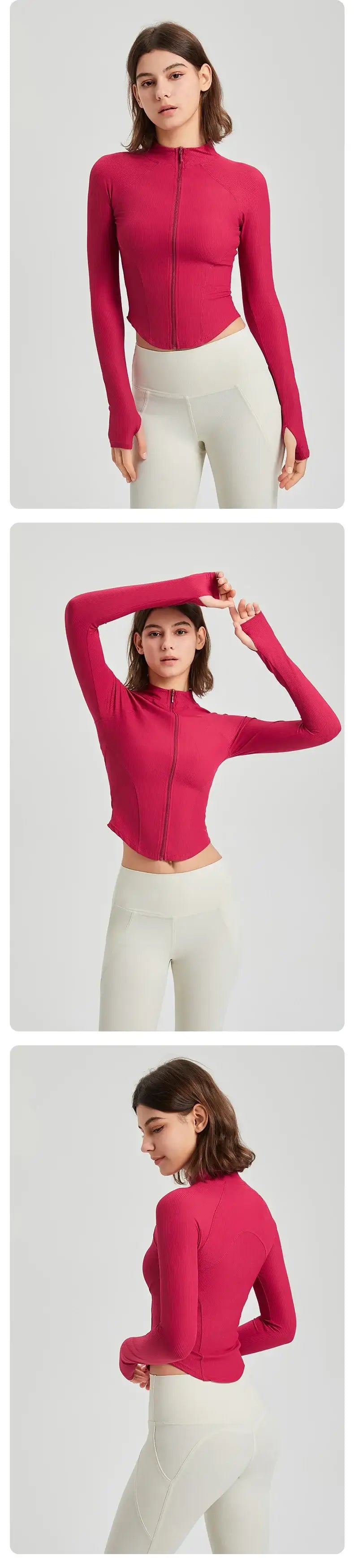 Women Zipper Slim Yoga Sports Jacket